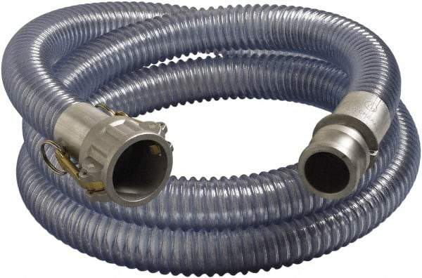 Alliance Hose & Rubber - 3" Inside x 3.58" Outside Diam, Food & Beverage Hose - 7" Bend Radius, Clear, 20' Long, 35 Max psi, 29 Vacuum Rating - A1 Tooling