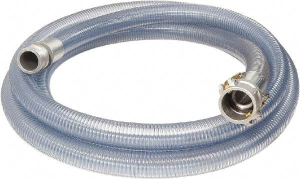 Alliance Hose & Rubber - 4" Inside x 4-1/2" Outside Diam, Food & Beverage Hose - 16" Bend Radius, Clear, 10' Long, 55 Max psi, 29 Vacuum Rating - A1 Tooling