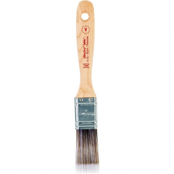 Wooster Brush - 1" Flat Nylon/Polyester Varnish Brush - 2-3/16" Bristle Length, 6-1/2" Maple Beavertail Handle - A1 Tooling