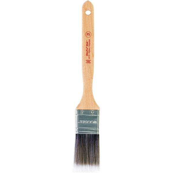 Wooster Brush - 1-1/2" Flat Nylon/Polyester Sash Brush - 2-7/16" Bristle Length, 7.88" Maple Fluted Handle - A1 Tooling