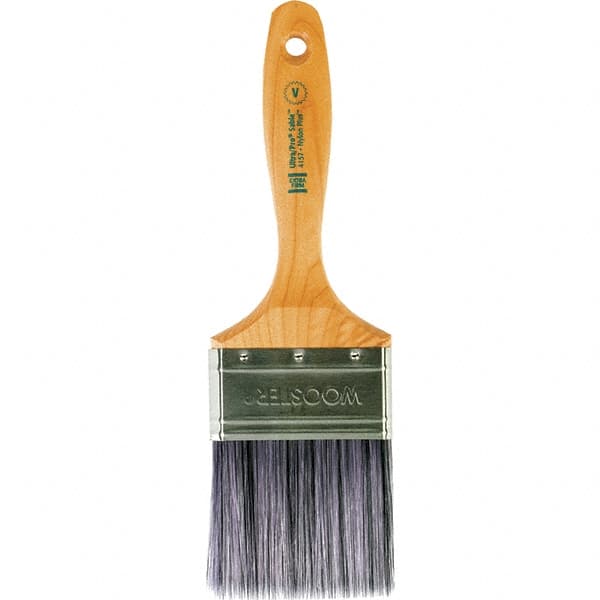 Wooster Brush - 3" Flat Synthetic Varnish Brush - 3-3/16" Bristle Length, 6-1/2" Maple Beavertail Handle - A1 Tooling