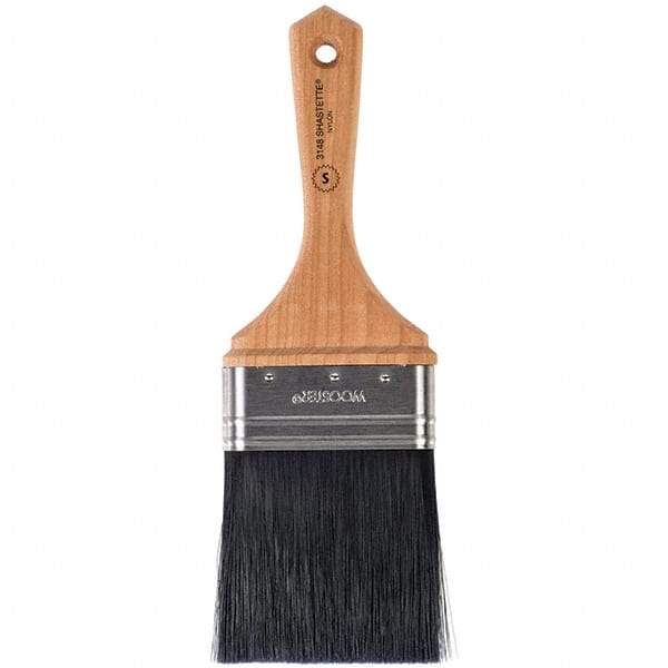 Wooster Brush - 3" Flat Synthetic Varnish Brush - 3-3/16" Bristle Length, 5-1/2" Maple Beavertail Handle - A1 Tooling