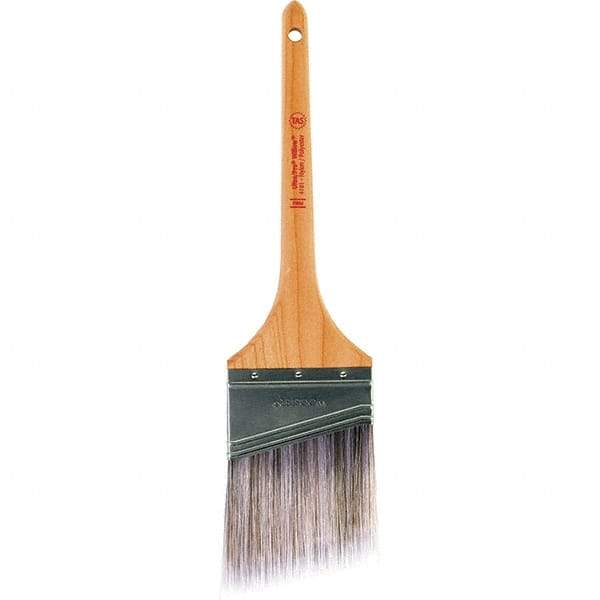 Wooster Brush - 3" Angled Nylon/Polyester Sash Brush - 2-15/16" Bristle Length, 8" Maple Rattail Handle - A1 Tooling