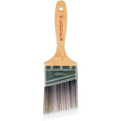 Wooster Brush - 3" Angled Nylon/Polyester Varnish Brush - 3-3/16" Bristle Length, 6-1/2" Maple Beavertail Handle - A1 Tooling