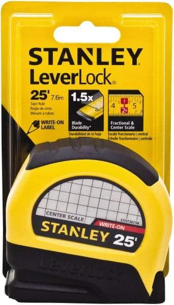 Stanley - 25' x 1" Tape Measure - 1/16" Graduation - A1 Tooling