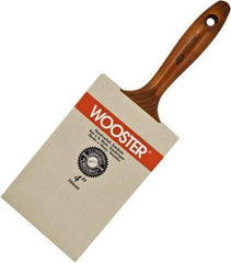 Wooster Brush - 4" Flat Nylon/Polyester Wall Brush - 4-3/16" Bristle Length, 6-1/2" Wood Beavertail Handle - A1 Tooling