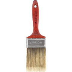 Wooster Brush - 3" Flat Nylon/Polyester Wall Brush - 3-15/16" Bristle Length, 6-1/2" Wood Beavertail Handle - A1 Tooling