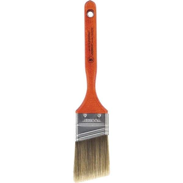 Wooster Brush - 2" Angled Nylon/Polyester Sash Brush - 2-11/16" Bristle Length, 7-3/16" Wood Fluted Handle - A1 Tooling