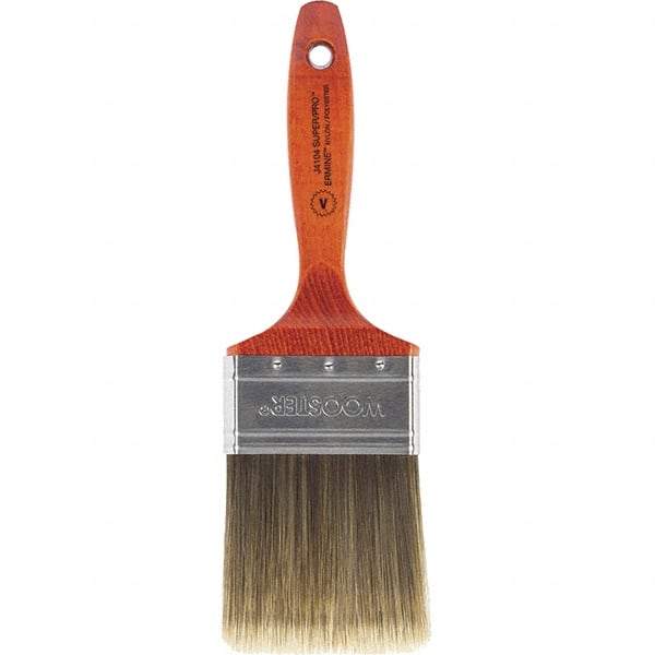 Wooster Brush - 3" Flat Nylon/Polyester Varnish Brush - 3-3/16" Bristle Length, 5-1/2" Wood Beavertail Handle - A1 Tooling