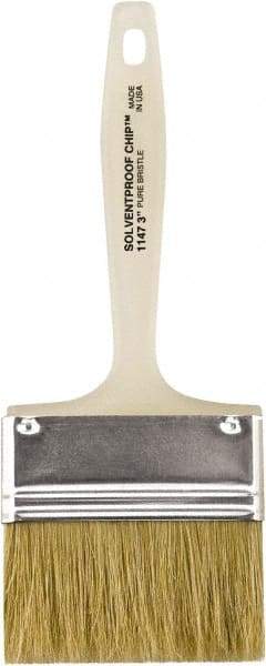 Wooster Brush - 3" Flat Hog Chip Brush - 1-11/16" Bristle Length, 5" Plastic Beavertail Handle - A1 Tooling