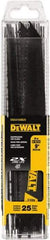 DeWALT - 9" Long x 1" Thick, High Speed Steel Reciprocating Saw Blade - Tapered Profile, 6 TPI, Toothed Edge, Universal Shank - A1 Tooling