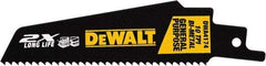 DeWALT - 4" Long x 1" Thick, High Speed Steel Reciprocating Saw Blade - Straight Profile, 10 TPI, Toothed Edge, Universal Shank - A1 Tooling