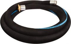 Alliance Hose & Rubber - 2" ID x 2.39 OD, 150 Working psi, Black Synthetic Rubber Water & Discharge Hose - Male x Female NPSH Ends, 20' Long, -25 to 200°F - A1 Tooling