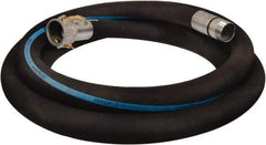 Alliance Hose & Rubber - 1-1/2" ID x 1.87 OD, 150 Working psi, Black Synthetic Rubber Water & Discharge Hose - Female Camlock x Male Nipple Ends, 20' Long, -25 to 200°F - A1 Tooling