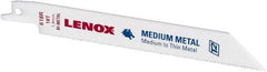 Lenox - 6" Long x 3/4" Thick, Bi-Metal Reciprocating Saw Blade - Straight Profile, 18 TPI, Toothed Edge - A1 Tooling