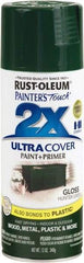 Rust-Oleum - Hunter Green, Gloss, Enamel Spray Paint - 8 to 12 Sq Ft per Can, 12 oz Container - A1 Tooling