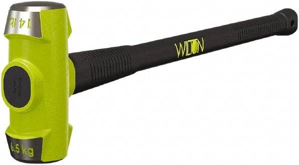 Wilton - 14 Lb Head, 36" Long Sledge Hammer - Steel Head, Steel Handle with Grip - A1 Tooling