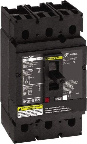 Square D - 600 VAC, 250 Amp, Automatic Molded Case Switch - 3 Pole, 18 at 600 VAC, 35 at 480 VAC, 65 at 240 VAC kA Interrupting Rating x 4.12 Inch Wide x 5 Inch Deep x 7.52 Inch High - A1 Tooling