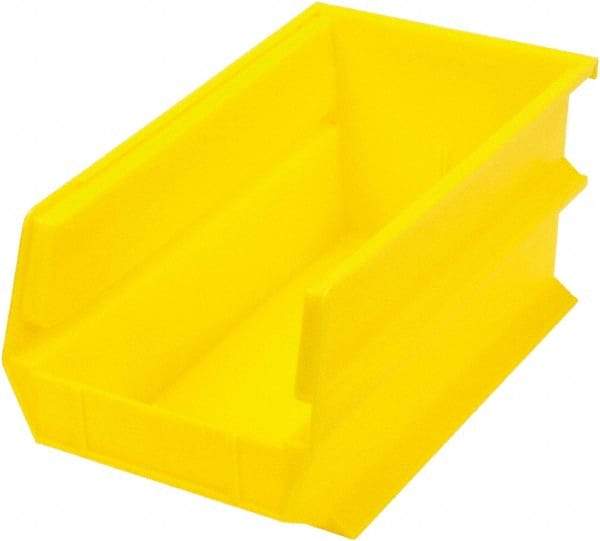 Triton - 14-3/4" Deep, Yellow Polypropylene Hopper Stacking Bin - 7" High x 8-1/4" Wide x 14-3/4" Long - A1 Tooling