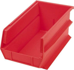 Triton - 14-3/4" Deep, Red Polypropylene Hopper Stacking Bin - 7" High x 8-1/4" Wide x 14-3/4" Long - A1 Tooling