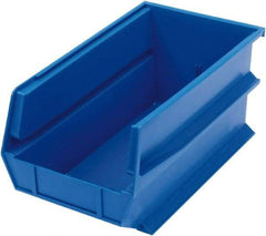 Triton - 14-3/4" Deep, Blue Polypropylene Hopper Stacking Bin - 7" High x 8-1/4" Wide x 14-3/4" Long - A1 Tooling