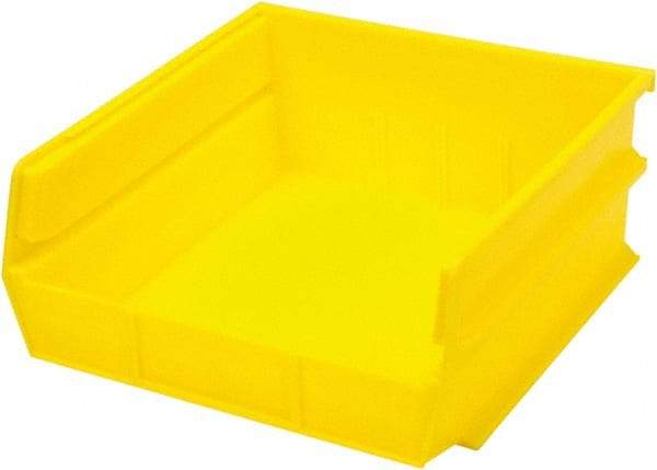 Triton - 10-7/8" Deep, Yellow Polypropylene Hopper Stacking Bin - 5" High x 11" Wide x 10-7/8" Long - A1 Tooling