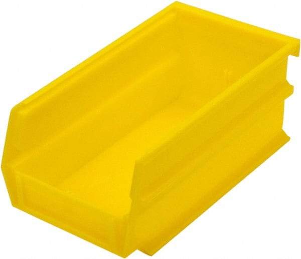 Triton - 7-3/8" Deep, Yellow Polypropylene Hopper Stacking Bin - 3" High x 4-1/8" Wide x 7-3/8" Long - A1 Tooling