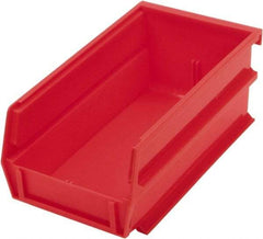 Triton - 7-3/8" Deep, Red Polypropylene Hopper Stacking Bin - 3" High x 4-1/8" Wide x 7-3/8" Long - A1 Tooling