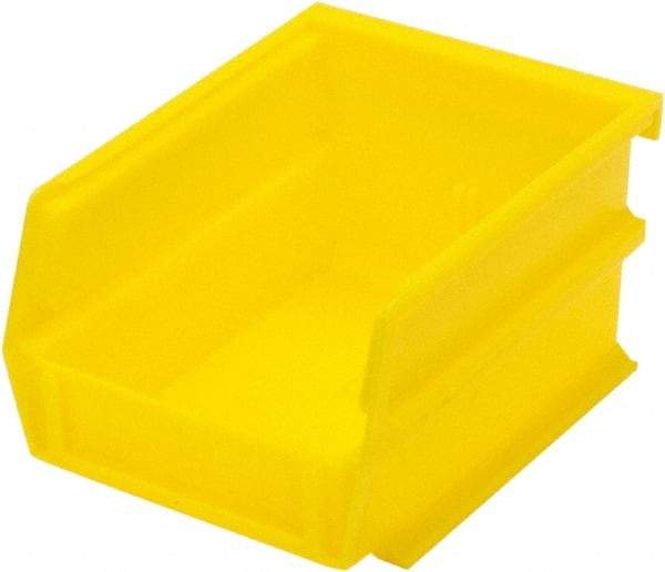 Triton - 5-3/8" Deep, Yellow Polypropylene Hopper Stacking Bin - 3" High x 4-1/8" Wide x 5-3/8" Long - A1 Tooling