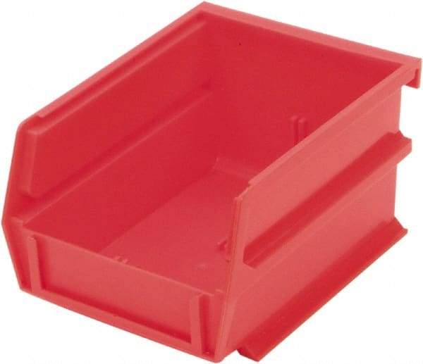 Triton - 5-3/8" Deep, Red Polypropylene Hopper Stacking Bin - 3" High x 4-1/8" Wide x 5-3/8" Long - A1 Tooling