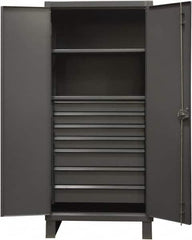 Durham - 2 Shelf Locking Storage Cabinet - Steel, 36" Wide x 24" Deep x 78" High, Gray - A1 Tooling