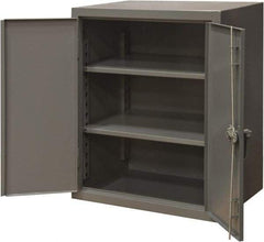 Durham - 2 Shelf Locking Storage Cabinet - Steel, 36" Wide x 24" Deep x 36" High, Gray - A1 Tooling