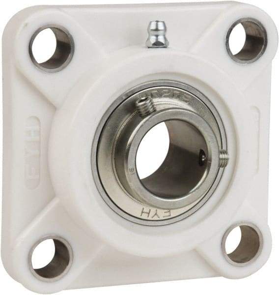 Value Collection - 3/4" ID, 3-3/8" OAL x 1-7/16" OAH 4-Bolt Flange Mounted Bearing - 1,495 Lb Static Cap, 2,877 Lb Dyn Cap, 2-1/2" Btw Mnt Hole Ctrs, 45/64" Base-to-Ctr Ht, Thermoplastic - A1 Tooling