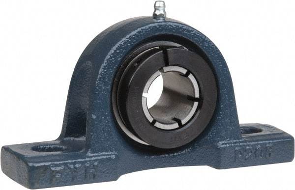 Value Collection - 1-3/16" ID, 6-1/2" OAL x 3-5/16" OAH Pillow Block - 2,540 Lb Static Cap, 4,383 Lb Dyn Cap, 4-3/4" Btw Mnt Hole Ctrs, 1-11/16" Base-to-Ctr Ht, Cast Iron - A1 Tooling