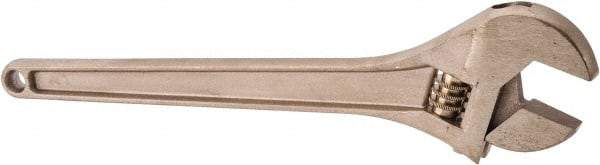 Ampco - 1-11/16" Jaw Capacity, 15" Nonsparking Adjustable Wrench - Aluminum Bronze, Plain Finish - A1 Tooling