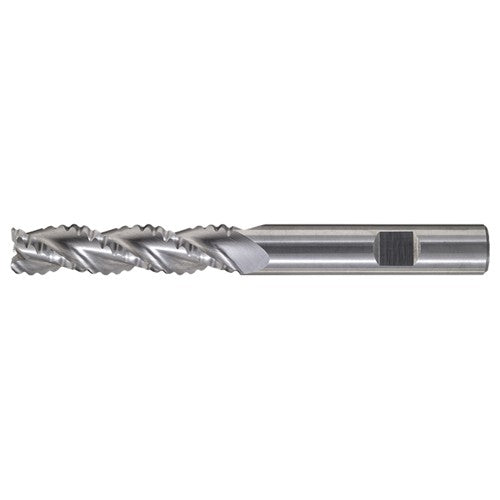 ‎1/2″ × 1/2″ × 5/8″ × 2-1/2″ RHS / RHC Solid Carbide 3-Flute Square End High-Performance Roughing End Mill - TiCN - Exact Industrial Supply