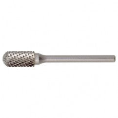 SC-2 Double Cut Solid Carbide Bur-Cylindrical with Ball Nose - A1 Tooling