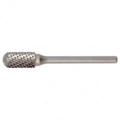 SC-2 Double Cut Solid Carbide Bur-Cylindrical with Ball Nose - A1 Tooling