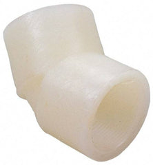 NIBCO - 1-1/2" PVDF Plastic Pipe 45° Elbow - Schedule 80, FIPT x FIPT End Connections - A1 Tooling