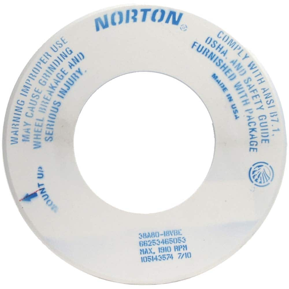 Norton - Tool & Cutter Grinding Wheels Wheel Type: Type 1 Wheel Diameter (Inch): 18 - A1 Tooling