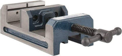 Gibraltar - 4" Jaw Opening Capacity x 1-1/2" Throat Depth, Horizontal Drill Press Vise - 4" Wide Jaw, Stationary Base, Standard Speed, 7-5/16" OAL x 2-11/16" Overall Height - A1 Tooling