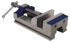 Gibraltar - 3" Jaw Opening Capacity x 1-3/4" Throat Depth, Horizontal Drill Press Vise - 3" Wide Jaw, Stationary Base, Standard Speed, 7-1/2" OAL, Cast Iron - A1 Tooling