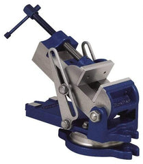 Gibraltar - 4" Jaw Width, 4" Jaw Opening Capacity, Angle Swivel Machine Vise - Manual Operation, 1 Station, 12-1/4" Long x 5-15/16" High x 1-3/4" Deep, 1-3/4" Jaw Height - A1 Tooling