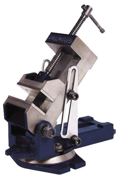 Gibraltar - 4" Jaw Width, 4" Jaw Opening Capacity, Angle Swivel Machine Vise - Manual Operation, 1 Station, 12" Long x 6-1/4" High x 1-1/8" Deep, 1-1/8" Jaw Height - A1 Tooling