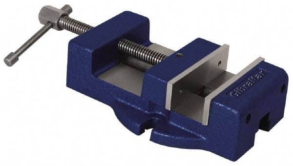 Gibraltar - 4-1/2" Jaw Width, 4" Jaw Opening Capacity, Horizontal Stationary Machine Vise - Manual Operation, 1 Station, 11-1/2" Long x 2-3/8" High x 1-1/4" Deep, 1-1/4" Jaw Height - A1 Tooling