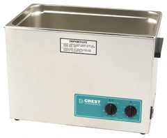 CREST ULTRASONIC - Bench Top Water-Based Ultrasonic Cleaner - 7 Gal Max Operating Capacity, Stainless Steel Tank, 368.3mm High x 533.4mm Long x 323.85mm Wide, 117 Input Volts - A1 Tooling