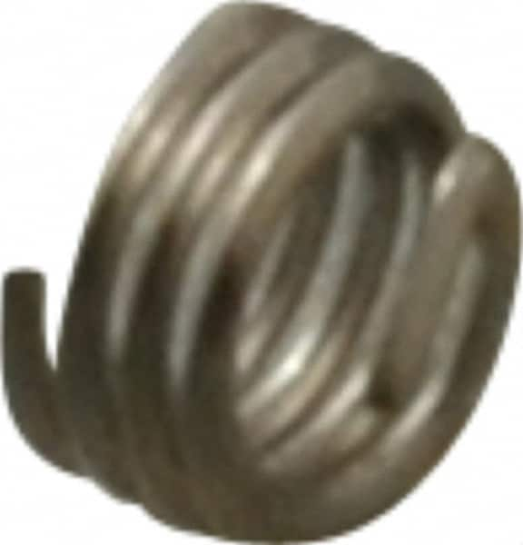 Heli-Coil - M2.5x0.45 Metric Coarse, 2.5mm OAL, Free Running Helical Insert - 3-3/8 Free Coils, Tanged, 304 Stainless Steel, Bright Finish, 1D Insert Length - Exact Industrial Supply