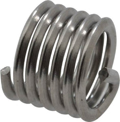 Heli-Coil - M4x0.70 Metric Coarse, 6mm OAL, Free Running Helical Insert - 6-1/8 Free Coils, Tanged, 304 Stainless Steel, Bright Finish, 1-1/2D Insert Length - A1 Tooling