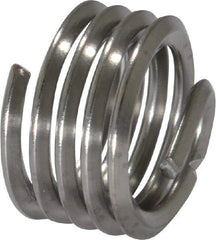 Heli-Coil - M8x1.25 Metric Coarse, 8mm OAL, Free Running Helical Insert - 4-1/2 Free Coils, Tanged, 304 Stainless Steel, Bright Finish, 1D Insert Length - Exact Industrial Supply