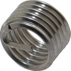 Heli-Coil - M8x1.00 Metric Fine, 8mm OAL, Free Running Helical Insert - 5-7/8 Free Coils, Tanged, 304 Stainless Steel, Bright Finish, 1D Insert Length - A1 Tooling